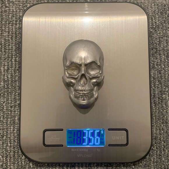 12oz (+) Custom Handmade Skull Lead Bar/Ingot - Picture 4 of 4